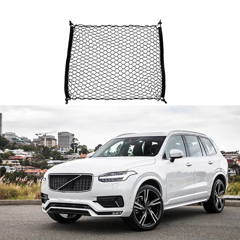 Auto Boot Trunk Net Fracht Organizer Für Volvo XC90 2016~2023,Kofferraum Mesh Net Cargo Trunk Organizer Auto eingebautes Zubehör von Yyyyy6A