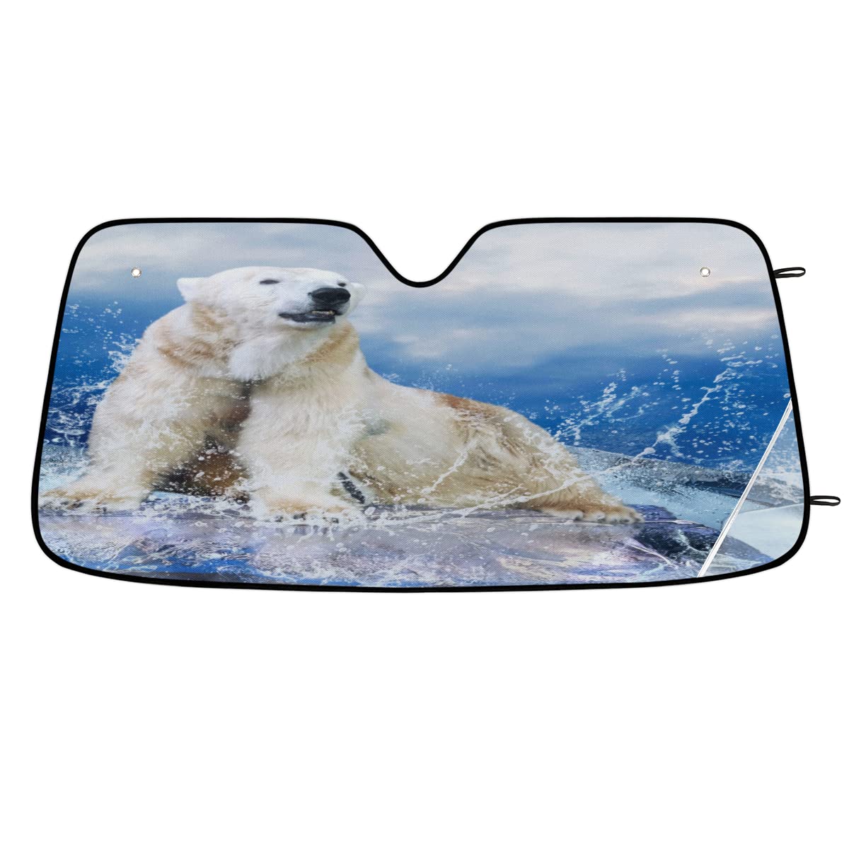 Tier Eisbär Auto Windschutzscheibe Sonnenschutz Faltbare Blöcke UV-Strahlen Halten Sie Ihr Fahrzeug kühl Island Frontscheibe Sonnenschutz Visier Shield Shade für Auto SUV LKW 55 x 27,5 Zoll Tier Eisbär Auto Windschutzscheibe Sonnenschutz Faltbare Blöcke UV-Strahlen Halten Sie Ihr Fahrzeug kühl Island Frontscheibe Sonnenschutz Visier Shield Shade für Auto SUV LKW 55 x 27,5 Zoll von Yzrwebo