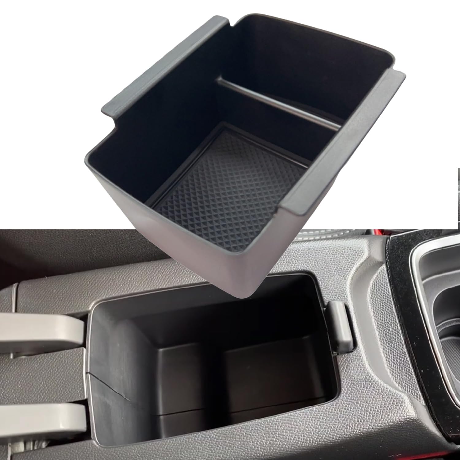 【4 Farben】Z.MYUKI Corsa F Mittelkonsole Ablagefach für Opel Corsa F 2019-2024 2025 Zubehör Armlehne Mittelarmlehne Organizer (Schwarz) von Z.MYUKI