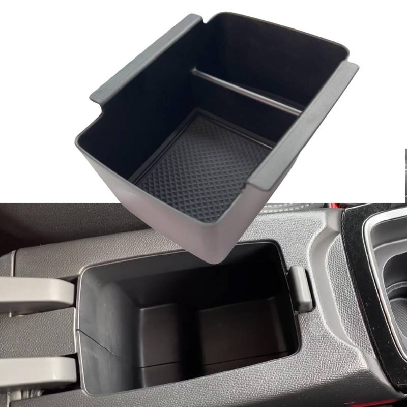 【4 Farben】Z.MYUKI Corsa F Mittelkonsole Ablagefach für Opel Corsa F 2019-2024 2025 Zubehör Armlehne Mittelarmlehne Organizer (Schwarz) von Z.MYUKI