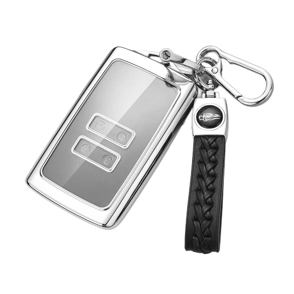 【5 Farben】 Z.MYUKI Bigster Schlüsselhülle mit Schlüsselanhänger für Dacia Bigster 2024-2025 2026 Zubehör Key Cover (Silber) von Z.MYUKI