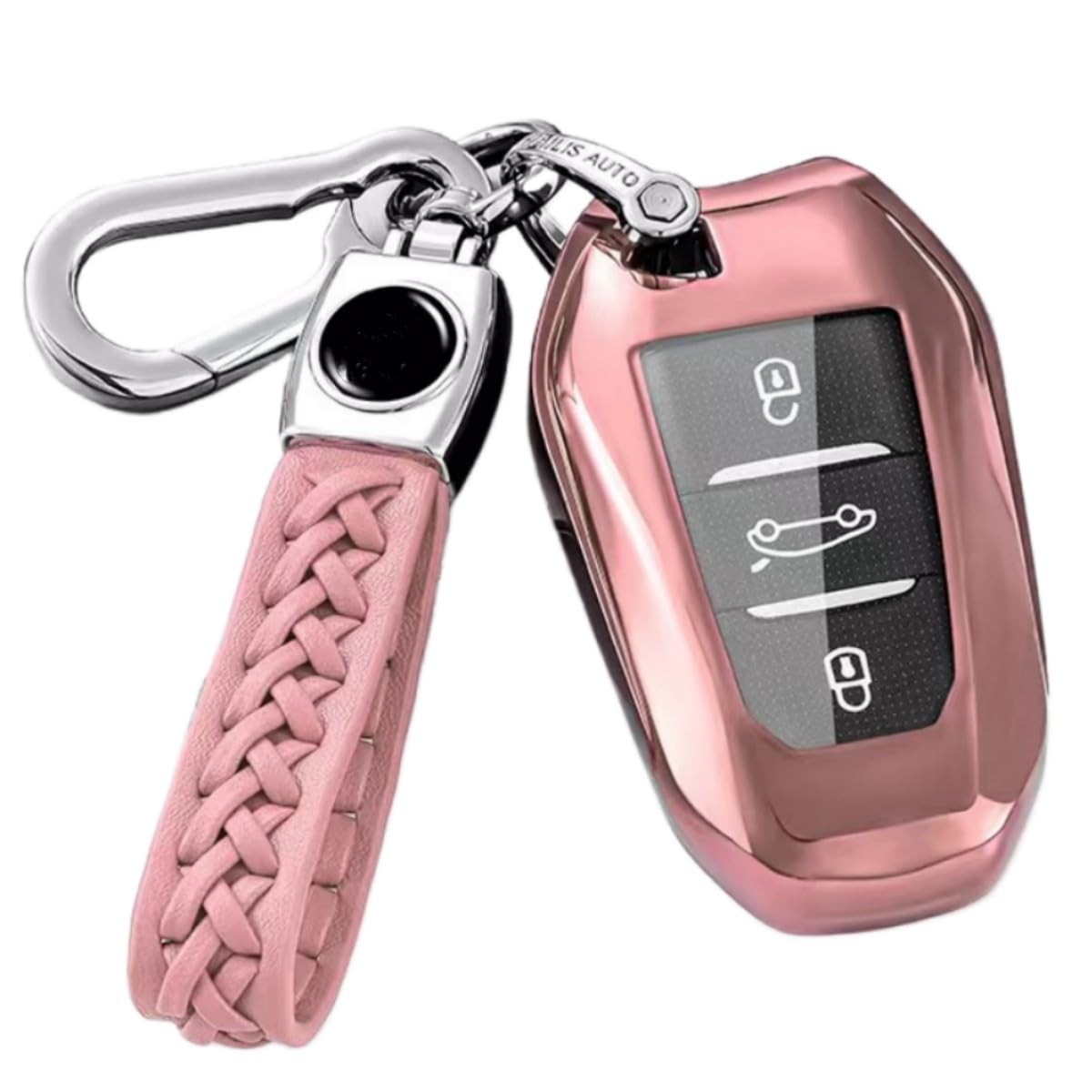 【5 Farben】 Z.MYUKI Frontera Schlüsselhülle mit Schlüsselanhänger für Opel Frontera 2024-2025 2026 Zubehör Key Cover (Rosa) von Z.MYUKI