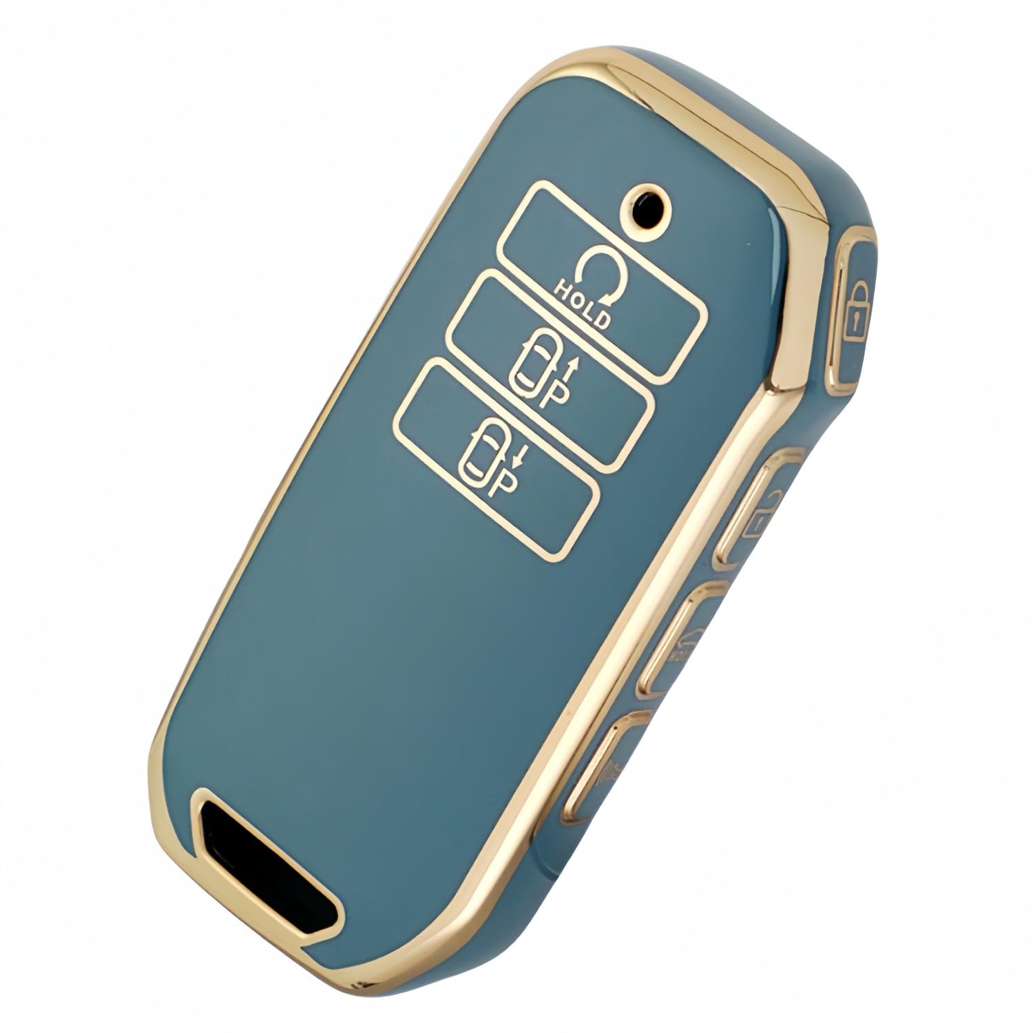 【5 Farben】 Z.MYUKI NIRO EV Schlüsselhülle mit Schlüsselanhänger für Kia NIRO SG2 2021-2024 2025 Zubehör Key Cover (Blau, 7 Tasten) von Z.MYUKI