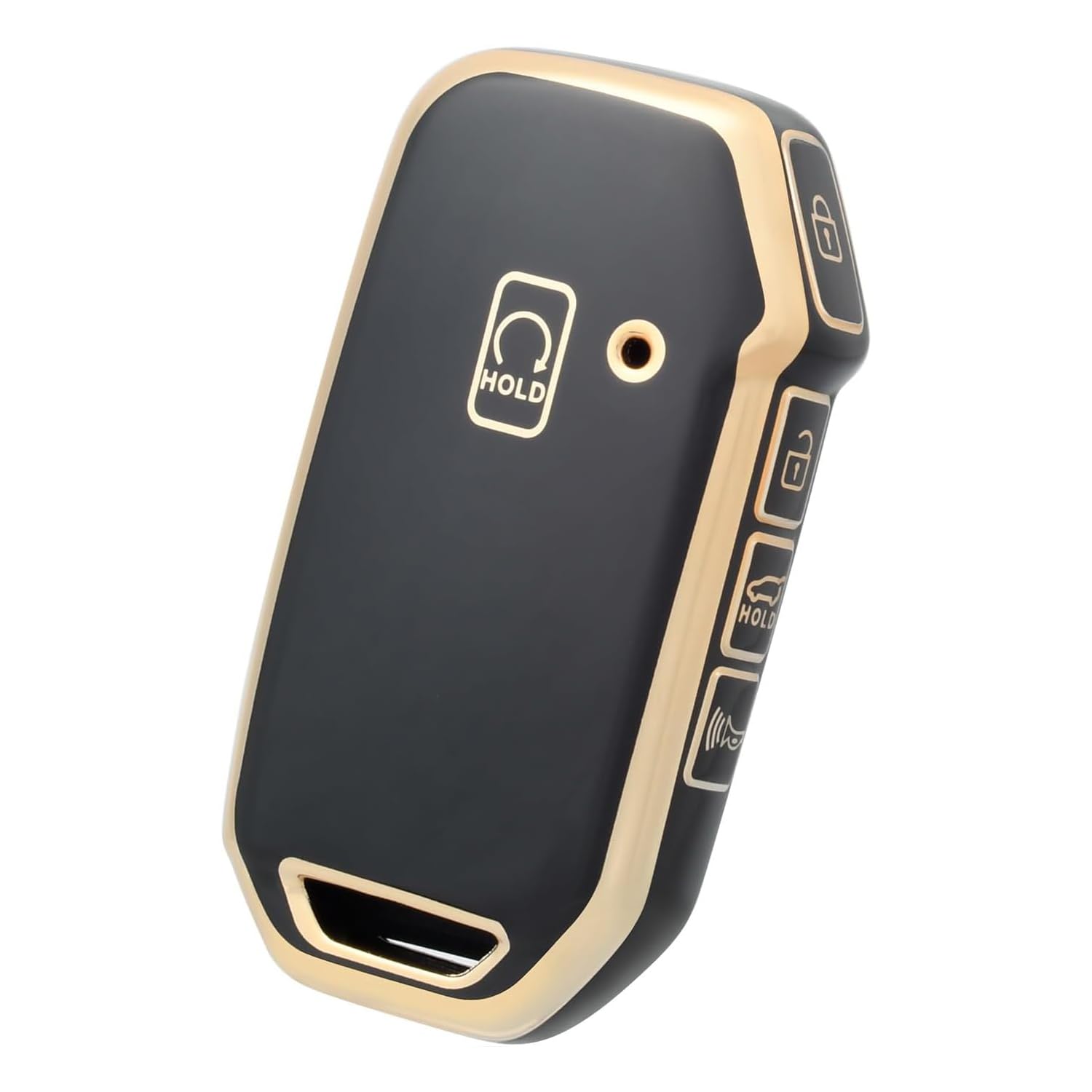 【5 Farben】 Z.MYUKI NIRO EV Schlüsselhülle mit Schlüsselanhänger für Kia NIRO SG2 2021-2024 2025 Zubehör Key Cover (Schwarz, 5 Tasten) von Z.MYUKI
