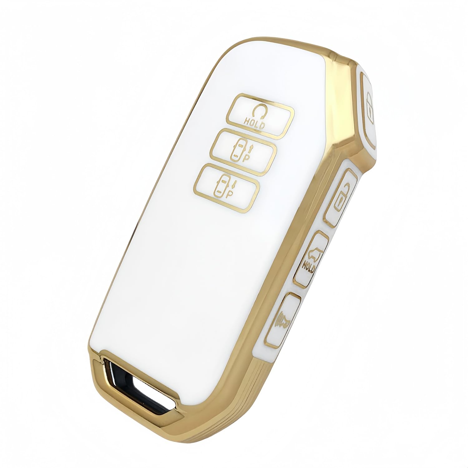 【5 Farben】 Z.MYUKI NIRO EV Schlüsselhülle mit Schlüsselanhänger für Kia NIRO SG2 2021-2024 2025 Zubehör Key Cover (Weiß, 7 Tasten) von Z.MYUKI