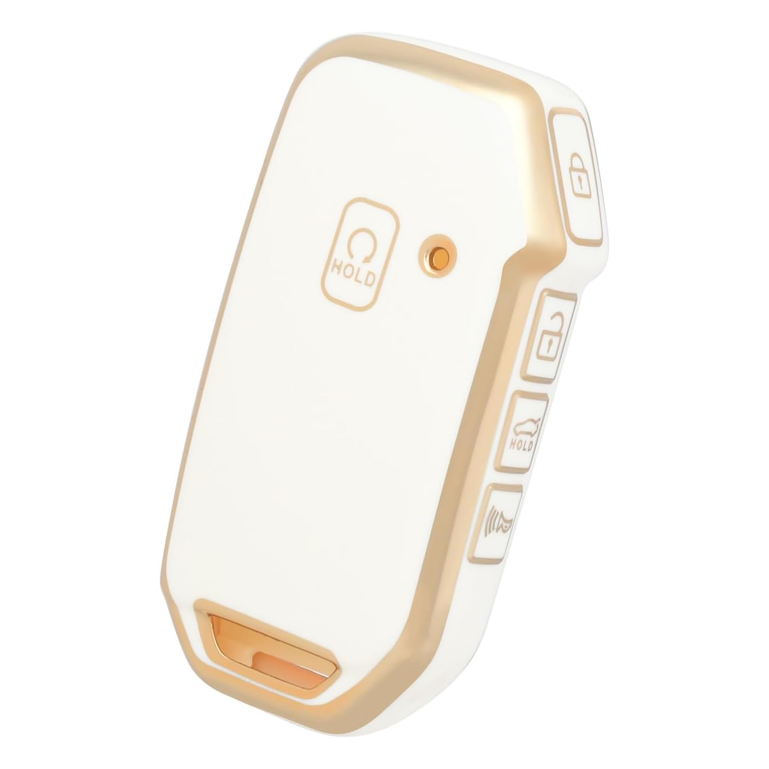 【5 Farben】 Z.MYUKI Schlüsselhülle mit Schlüsselanhänger für Kia EV6 GT 2021-2024 2025 Zubehör Key Cover (Weiß, 5 Tasten) von Z.MYUKI