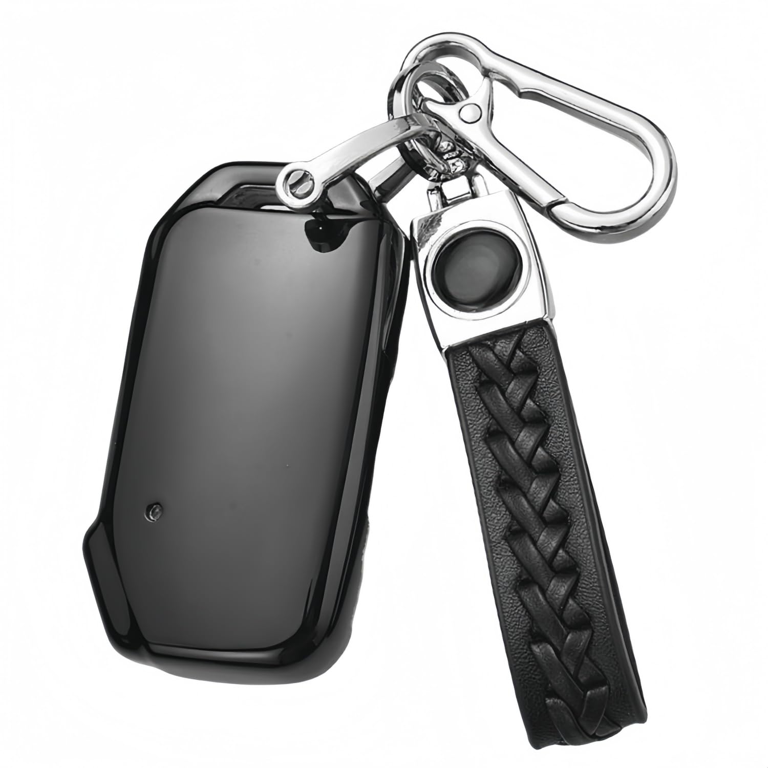 【5 Farben】 Z.MYUKI Soul SK3 Schlüsselhülle mit Schlüsselanhänger für Kia e-Soul 2020-2024 2025 Zubehör Key Cover (Schwarz) von Z.MYUKI
