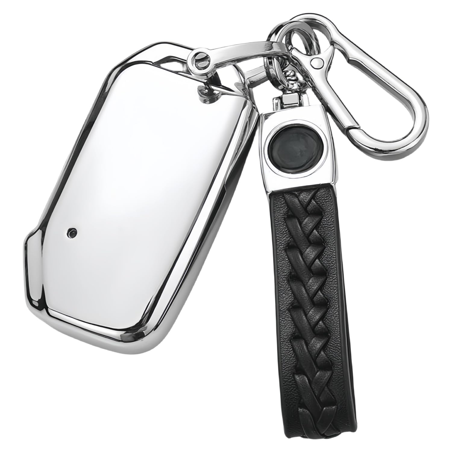 【5 Farben】 Z.MYUKI Soul SK3 Schlüsselhülle mit Schlüsselanhänger für Kia e-Soul 2020-2024 2025 Zubehör Key Cover (Silber) von Z.MYUKI