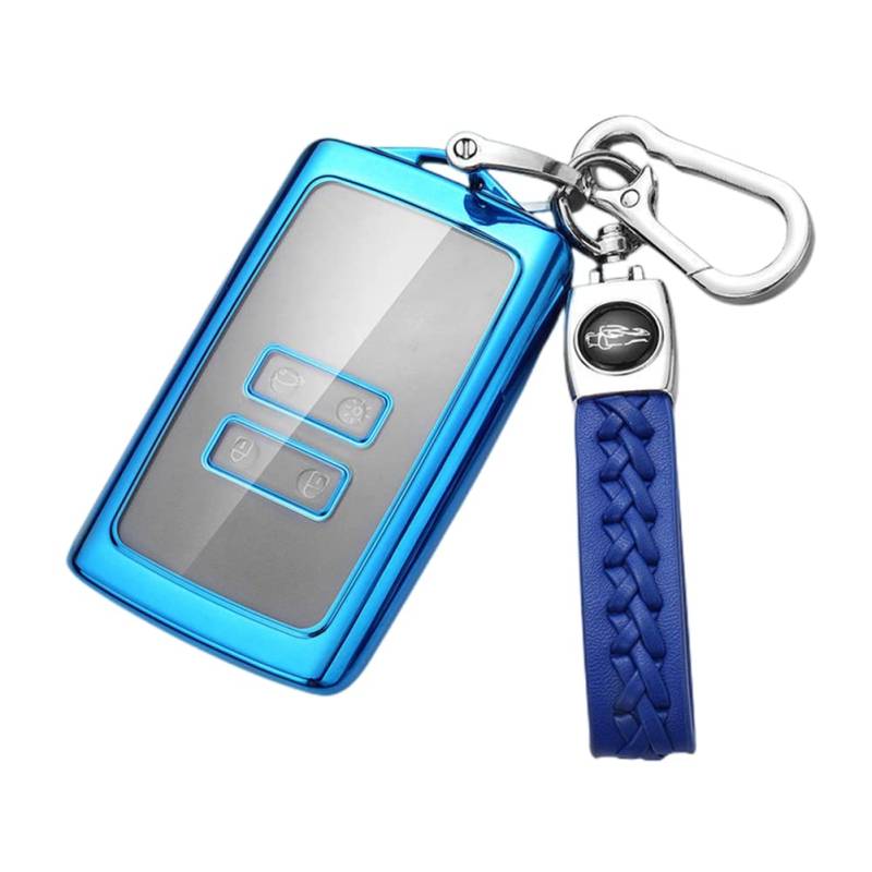 Z.MYUKI 【5 Farben】 Jogger Extreme Plus Schlüsselhülle mit Schlüsselanhänger für Dacia Jogger 2021-2024 2025 Zubehör Key Case (Blau) von Z.MYUKI