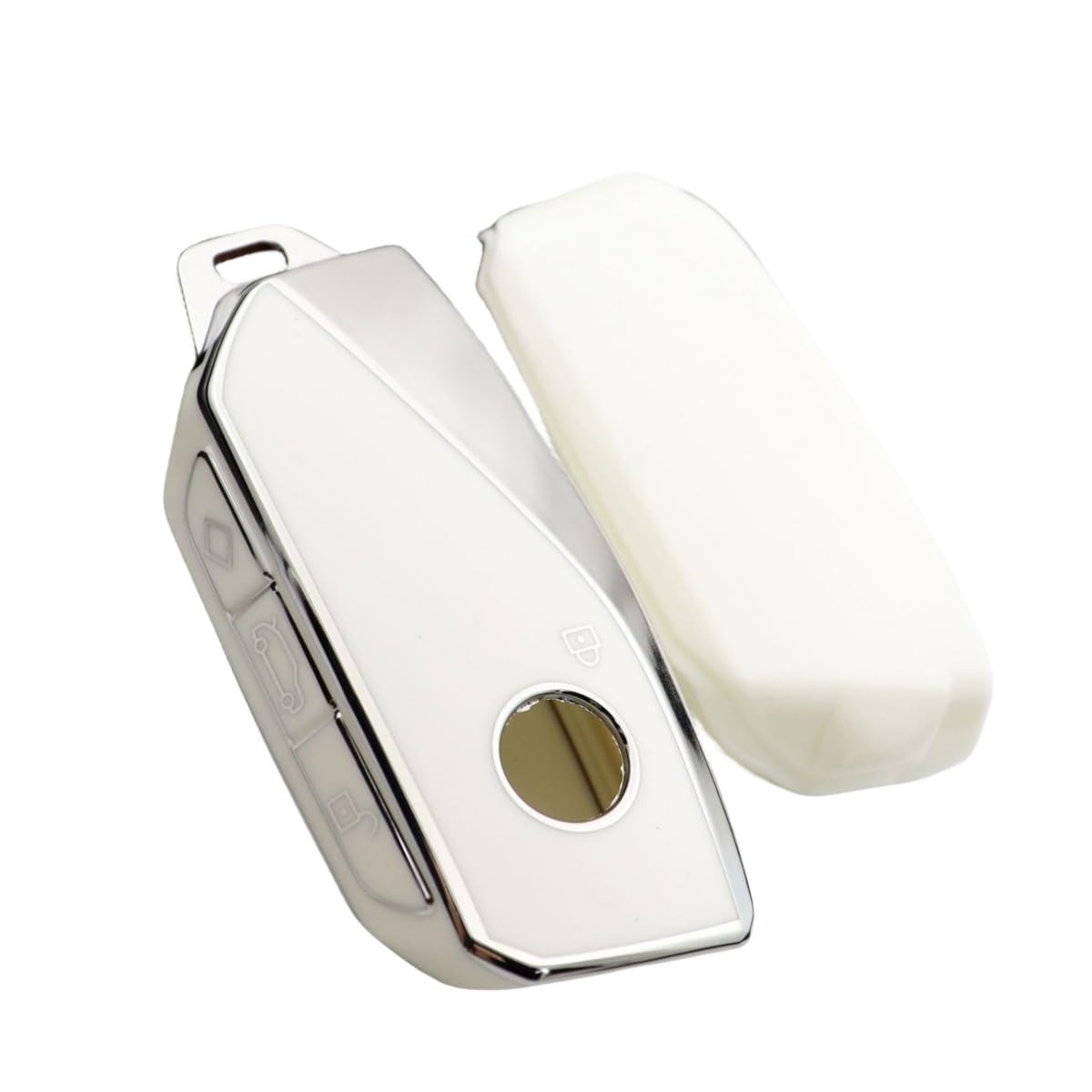 Z.MYUKI 【4 Farben】 X1 Schlüsselhülle mit Schlüsselanhänger für BMW X1 U11 2022-2023 2024 Zubehör Key Cover (Weiß) von Z.MYUKI
