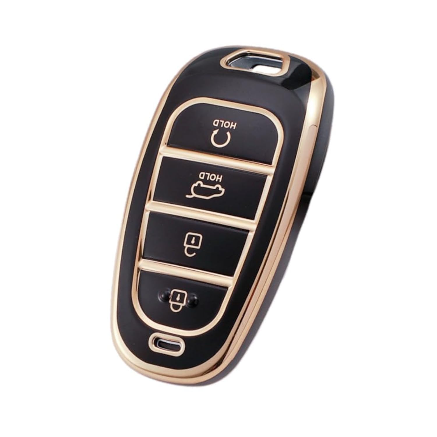 【4 Farben】 Z.MYUKI Tucson NX4e N Line Hybrid Schlüsselhülle mit Schlüsselanhänger für Hyundai Tucson NX4 2020-2023 2024 Zubehör Original (Schwarz) von Z.MYUKI