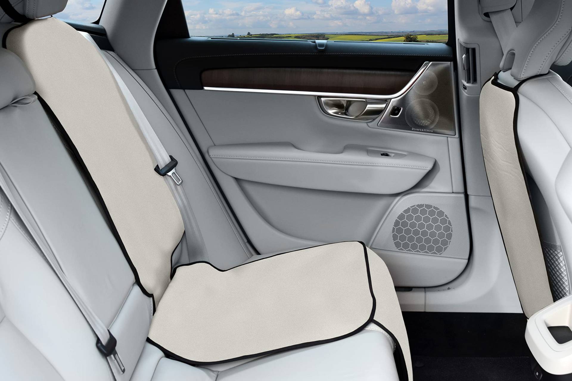 Auto Schutzdecken für Autositze Autoabdeckungen - perfekte Sitz Schutz - Beige - Autositzschoner, Kindersitzunterlage mit dickster Polsterung aus Kunstleder wasserdicht Auto Schutzdecken für Autositze Autoabdeckungen - perfekte Sitz Schutz - Beige - Autositzschoner, Kindersitzunterlage mit dickster Polsterung aus Kunstleder wasserdicht von Z4L