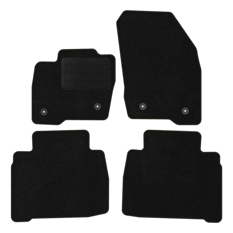 Automatten Veloursmatten Schwarz Textilmatten kompatibel mit Ford Galaxy III 2015- von Z4L