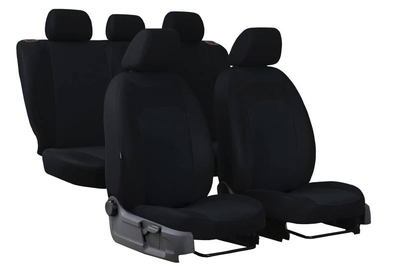 Z4L Autositzbezüge Stitzbezüge geeignet für Ford Fiesta (Mk5, Mk6, Mk7, Mk8) - Sitzbezüge Universell - Schwarz von Z4L