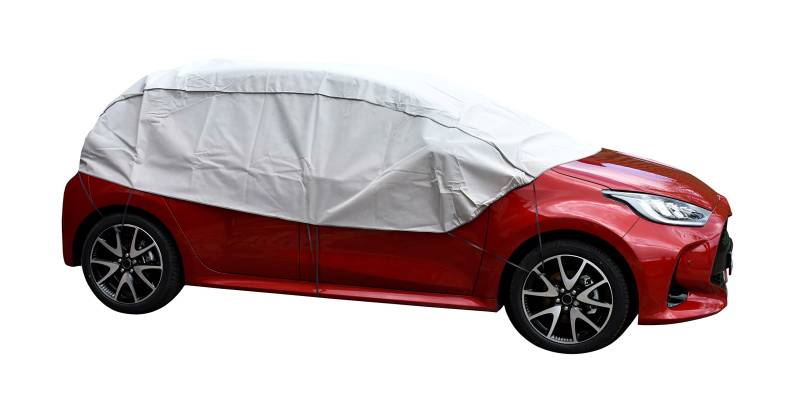 Halbgarage Scheibenschutz für Winter Sommer Herbst kompatibel mit Ford Fiesta - Autoabdeckung grau Aussen und Ihnnen Bereich von Z4L
