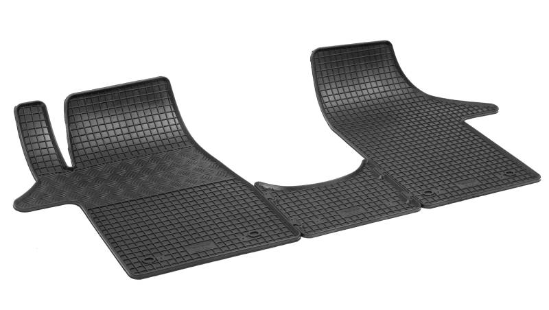 Ideal angepasste Gummifußmatten geeignet für VW T6 (2/3-Plätzer) ab 2015 + Gurtschoner von Z4L