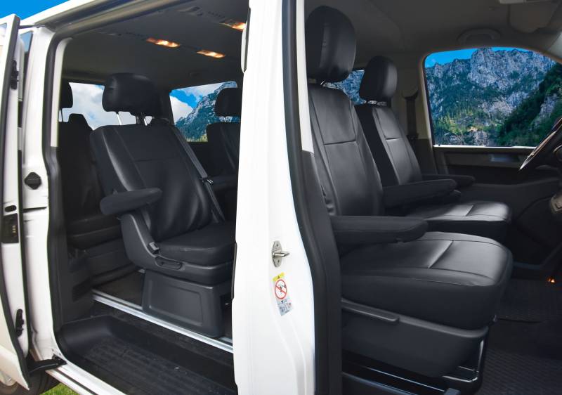 Kunstleder Sitzbezüge passgenau Meister geeignet für VW T6 ab 2015-6 Sitzer Einzelsitzen Kunstleder Schonbezüge von Z4L