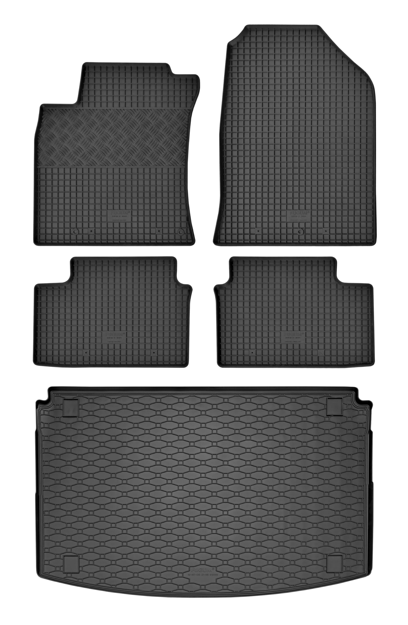 Passende Gummimatten und Kofferraumwanne Set geeignet für Hyundai i30 ab 2021 EIN Set + Gurtschoner von Z4L