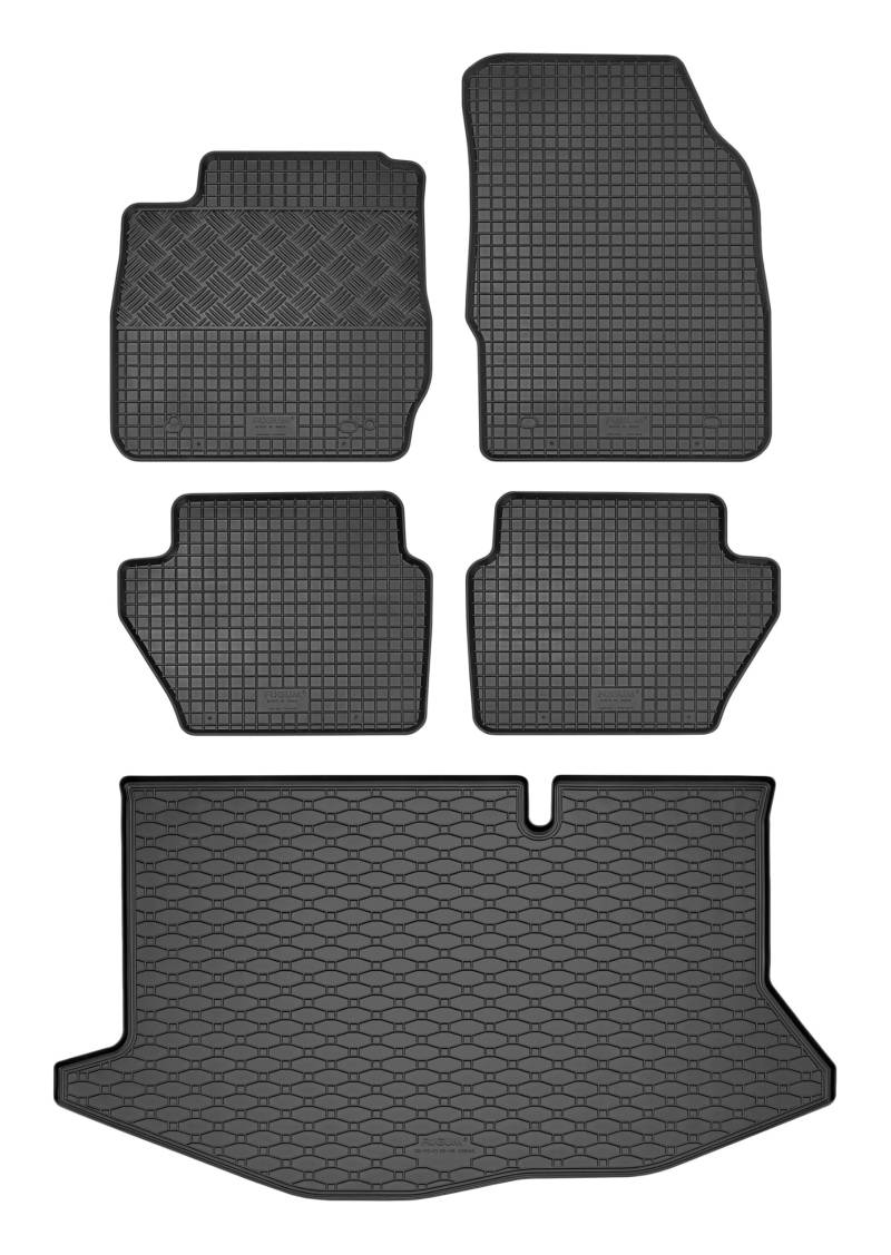 Passgenaue Kofferraumwanne und Gummifußmatten geeignet für Ford Fiesta VI 2008-2019 EIN Set von Z4L