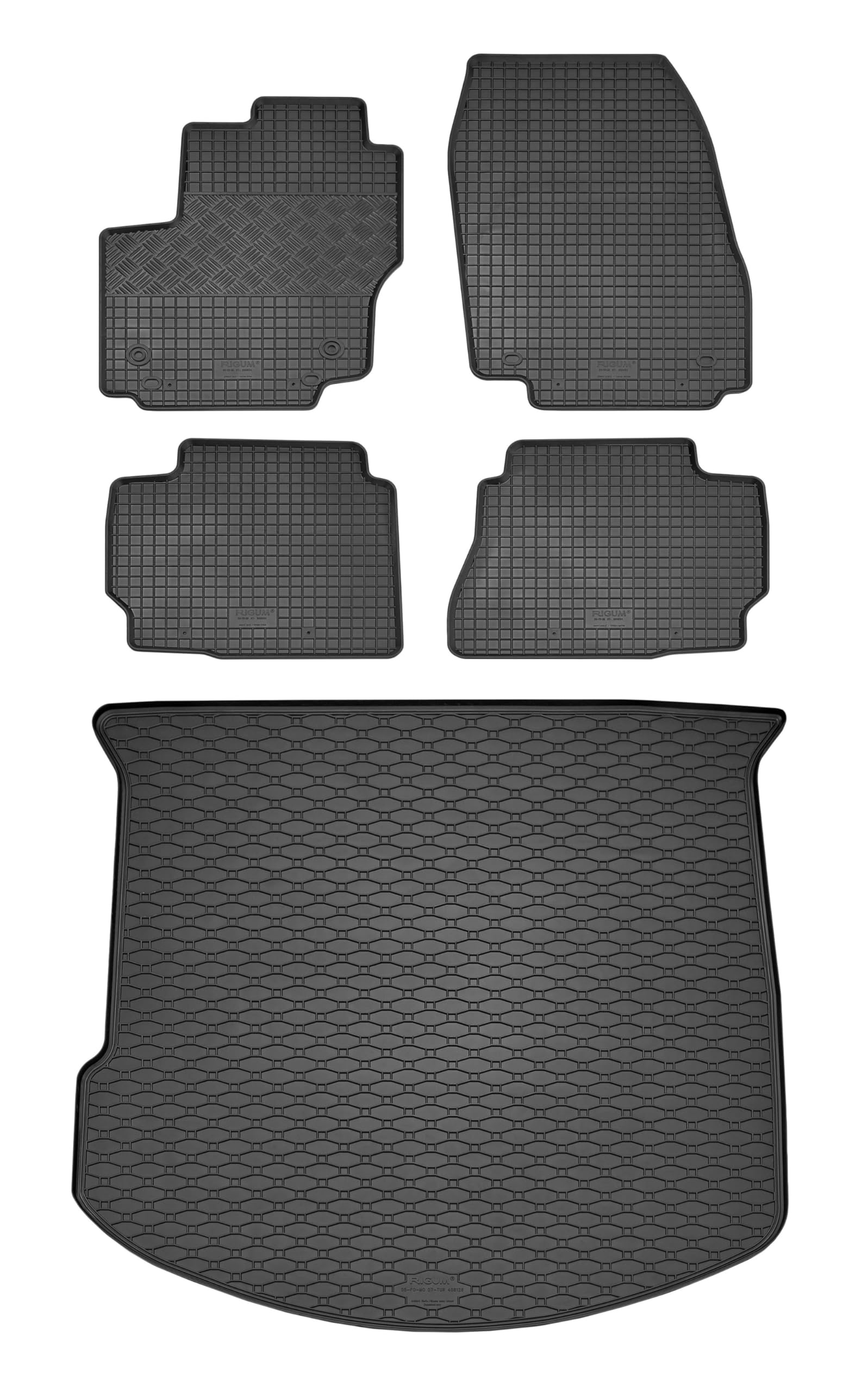 Passgenaue Kofferraumwanne und Gummifußmatten geeignet für Ford Mondeo Kombi 2007-2014 EIN Set von Z4L