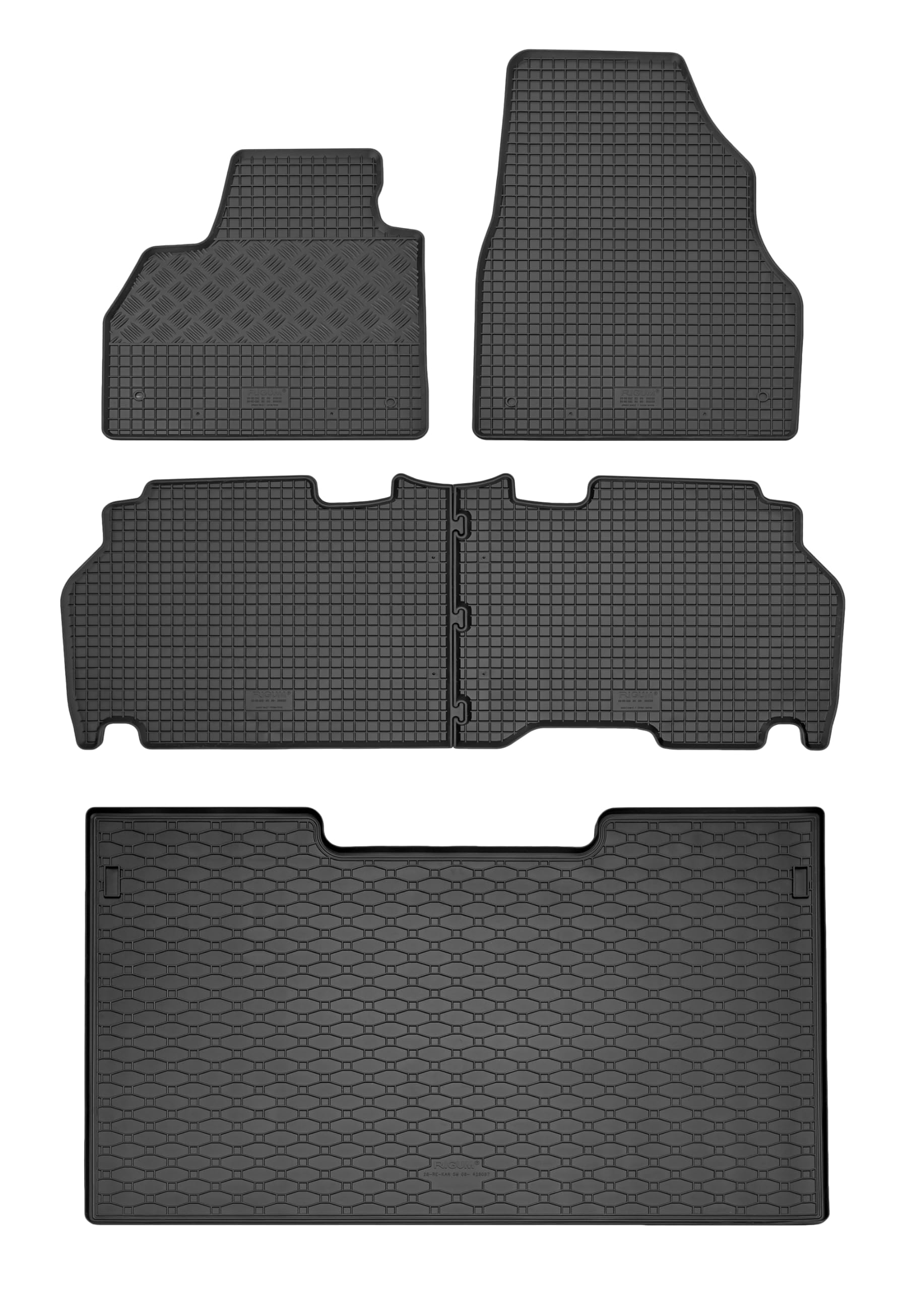 Passgenaue Kofferraumwanne und Gummifußmatten geeignet für Mercedes Citan ab 2012 EIN Set von Z4L