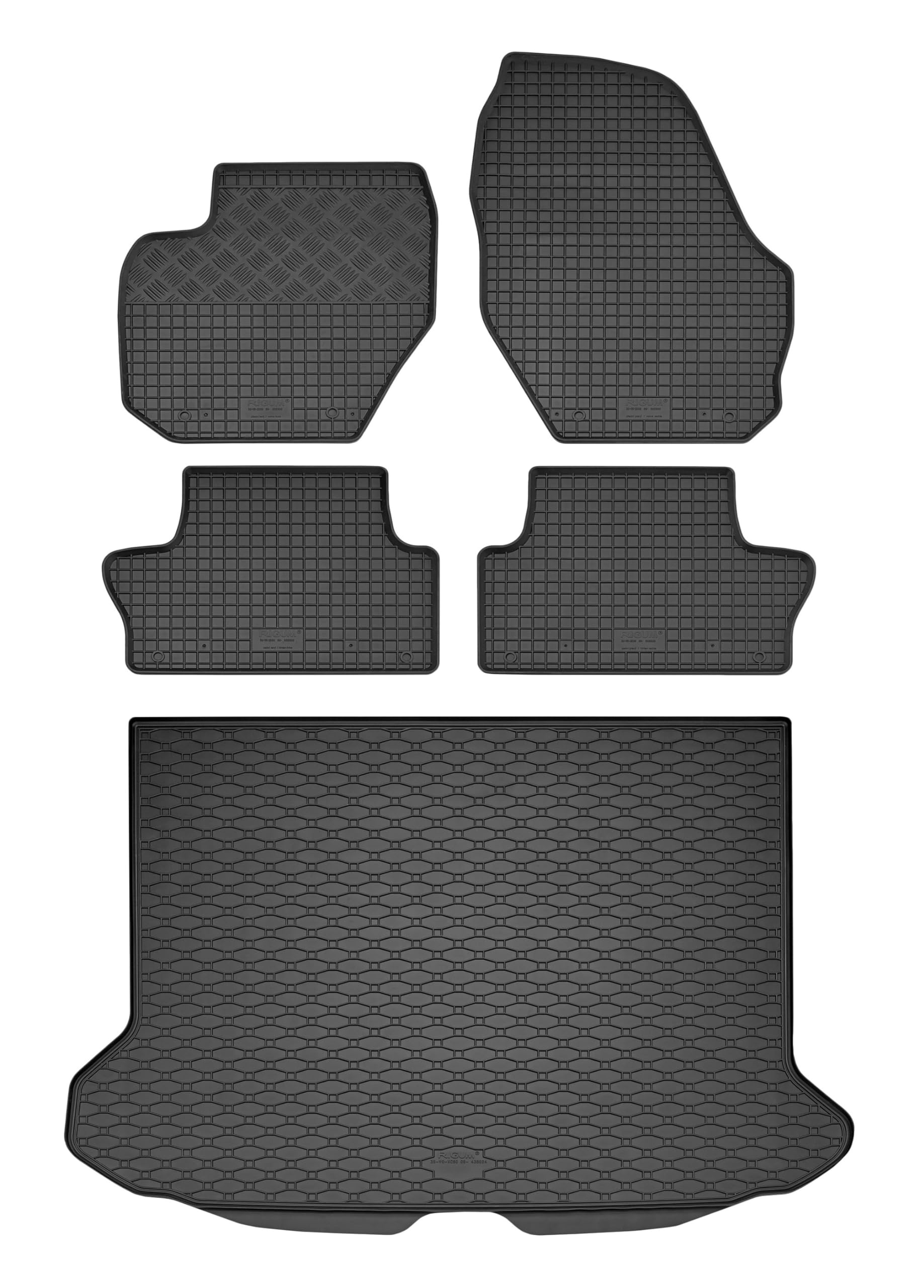 Passgenaue Kofferraumwanne und Gummifußmatten geeignet für Volvo XC60 2008-2017 EIN Set von Z4L