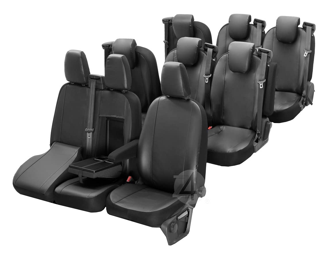 Passgenaue Kunstleder Sitzbezüge VIP ideal angepasst 9-Sitzer Fahrzeugspezifisch Kunstleder | 4D-DV-VIP-FTC-SD-9M-70 von Z4L