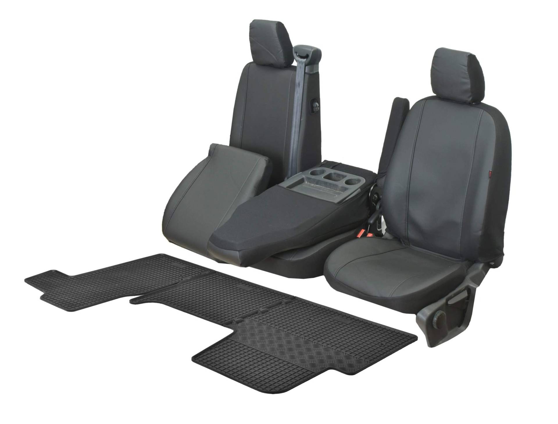 Passgenaue Kunstleder Sitzbezüge VIP und Gummifußmatten kompatibel mit Opel Movano B ab 2011 - EIN Set von Z4L