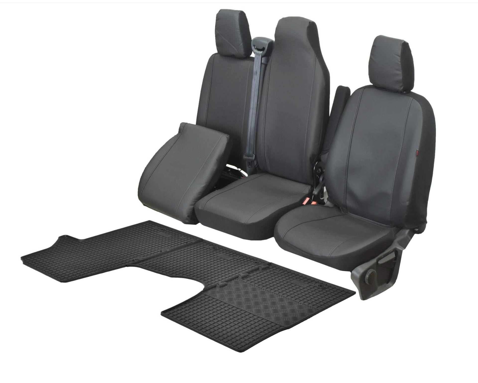 Passgenaue Kunstleder Sitzbezüge VIP und Gummifußmatten kompatibel mit Renault Trafic ab 2014 - EIN Set Passgenaue Kunstleder Sitzbezüge VIP und Gummifußmatten kompatibel mit Renault Trafic ab 2014 - EIN Set von Z4L