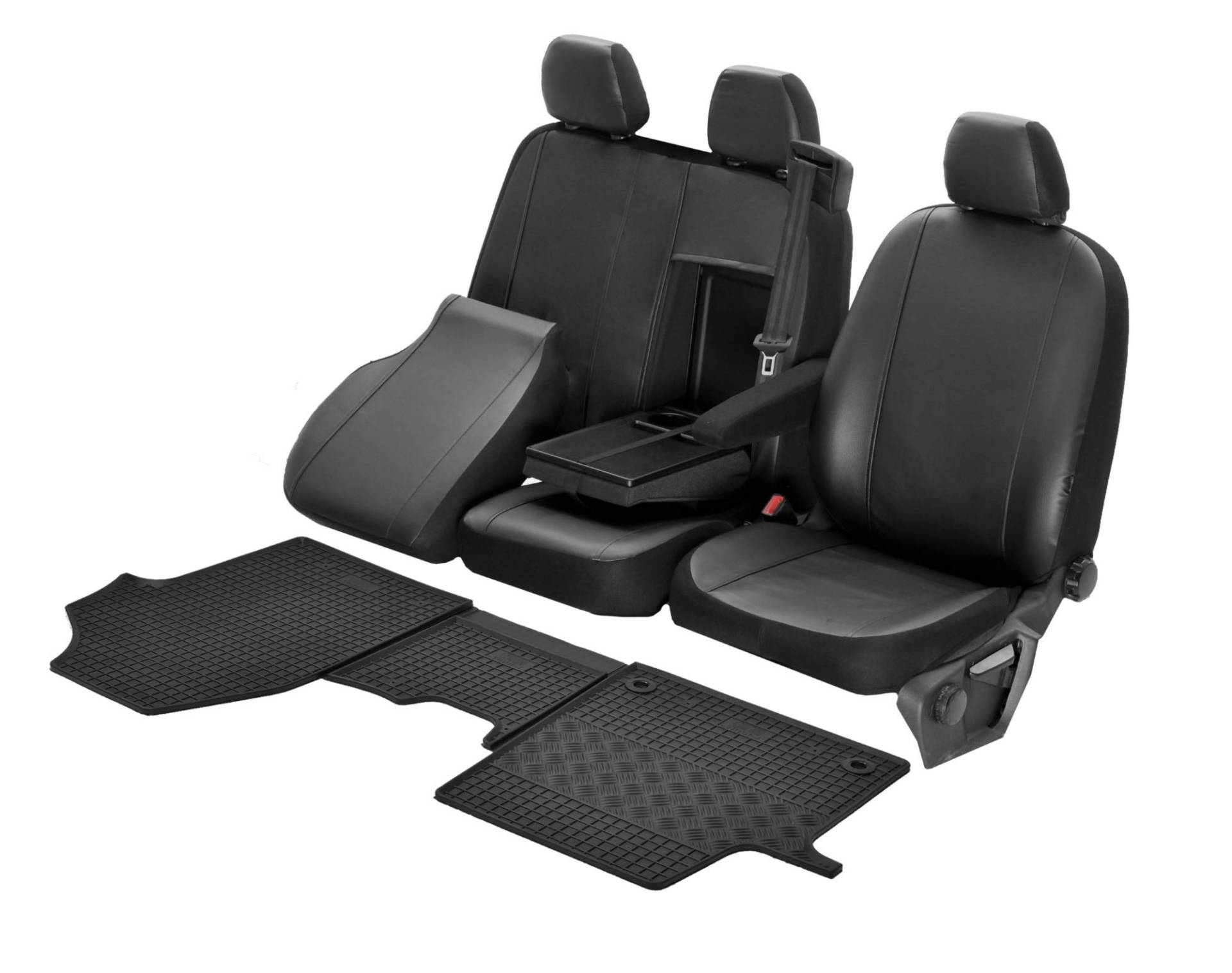 Passgenaue Kunstleder Sitzbezüge VIP und Gummifußmatten kompatibel mit Toyota Proace ab 2017 - EIN Set von Z4L