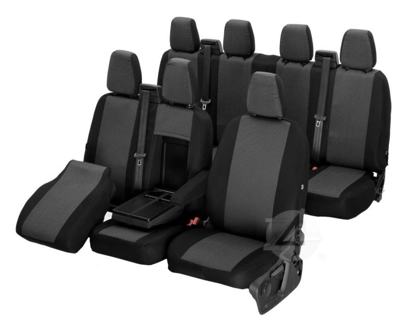 Passgenaue Sitzbezüge Hero ideal angepasst 7-Sitzer Fahrzeugspezifisch Polstermaterial | 4D-Z4L-DV-FT7M-14-67 von Z4L