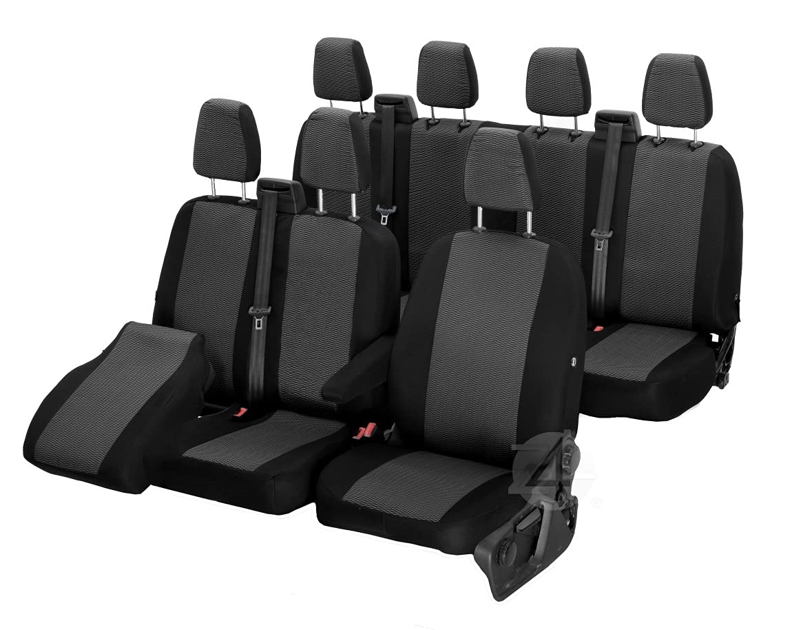 Passgenaue Sitzbezüge Hero ideal angepasst 7-Sitzer Fahrzeugspezifisch Polstermaterial | 4D-Z4L-DV-VWCR-017-OPC-88 von Z4L