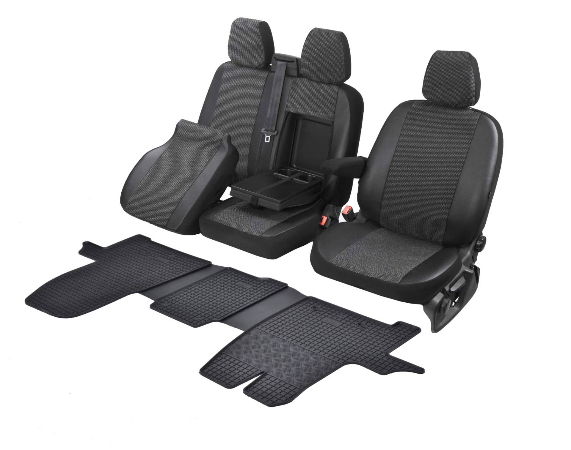 Passgenaue Sitzbezüge Viva und Gummifußmatten kompatibel mit Ford Tourneo/Custom ab 2012 - EIN Set Passgenaue Sitzbezüge Viva und Gummifußmatten kompatibel mit Ford Tourneo/Custom ab 2012 - EIN Set von Z4L