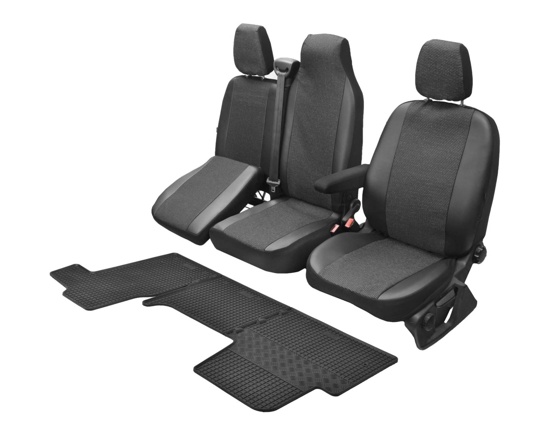 Passgenaue Sitzbezüge Viva und Gummifußmatten kompatibel mit Opel Movano B ab 2011 - EIN Set von Z4L