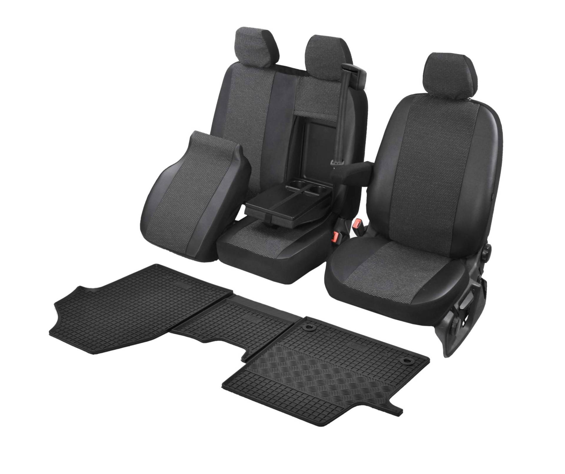Passgenaue Sitzbezüge Viva und Gummifußmatten kompatibel mit Opel Vivaro C ab 2019 - EIN Set von Z4L