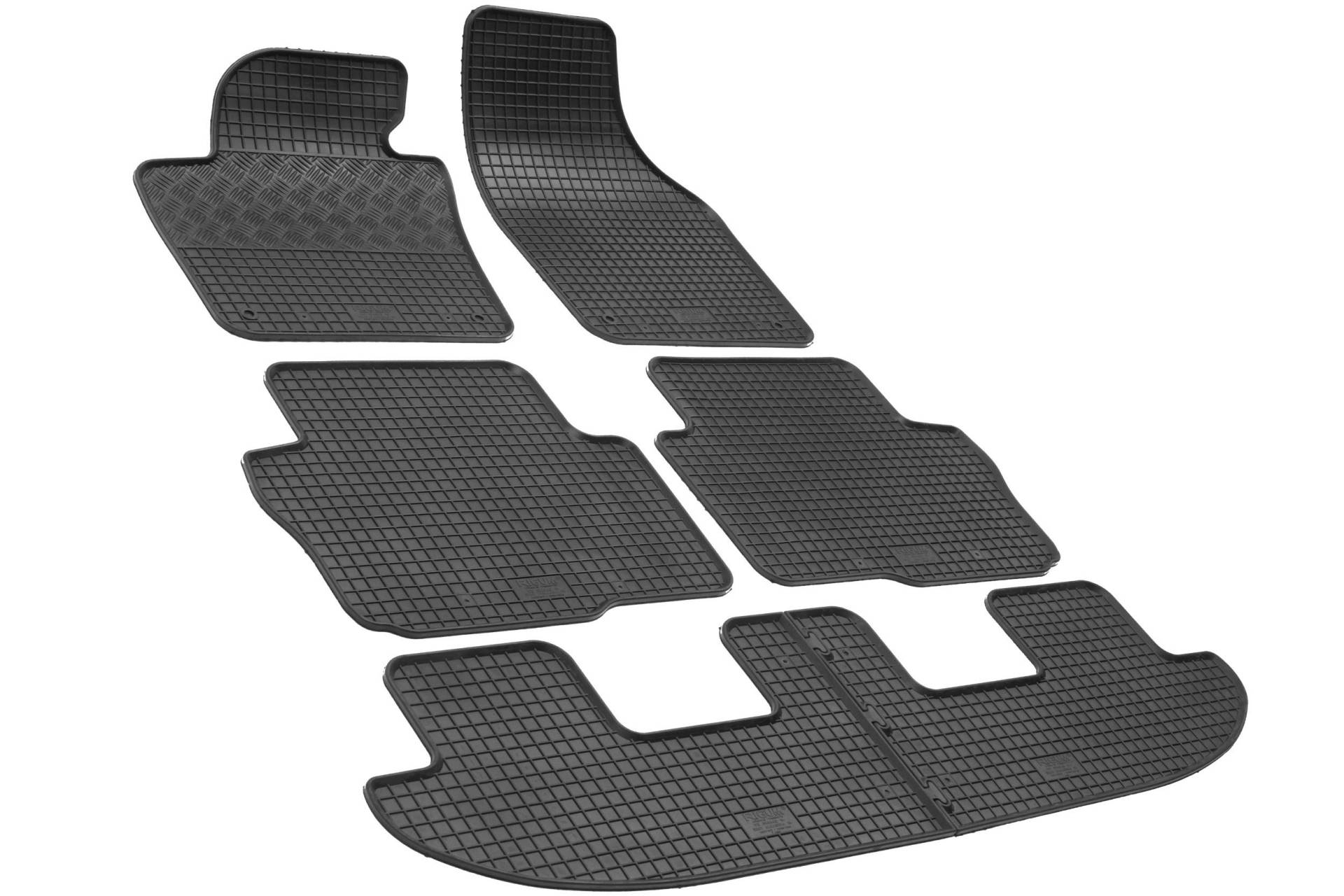Premium Gummi Fußmatten geeignet für Seat Alhambra 2010-2020 - 7 Sitze - Perfekte Passform und Schutz für Ihren Fahrzeugboden von Z4L