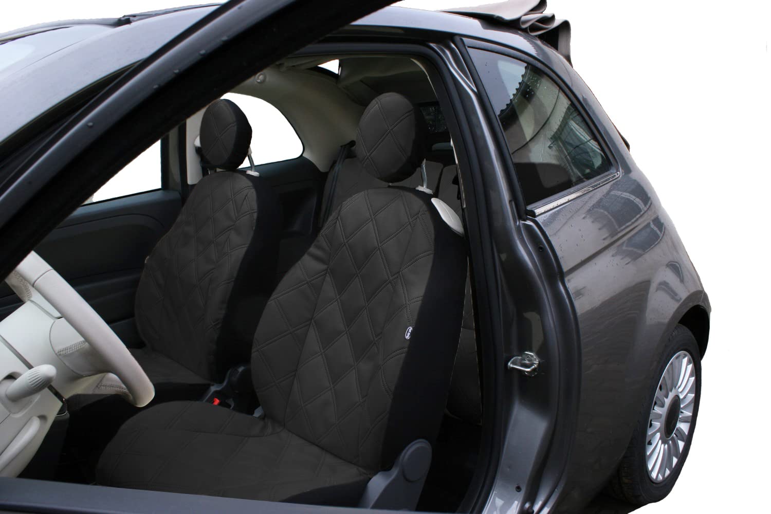 Sitzbezüge VIP Passgenau geeignet für FIAT 500 - SCHWARZ EIN Set von Z4L