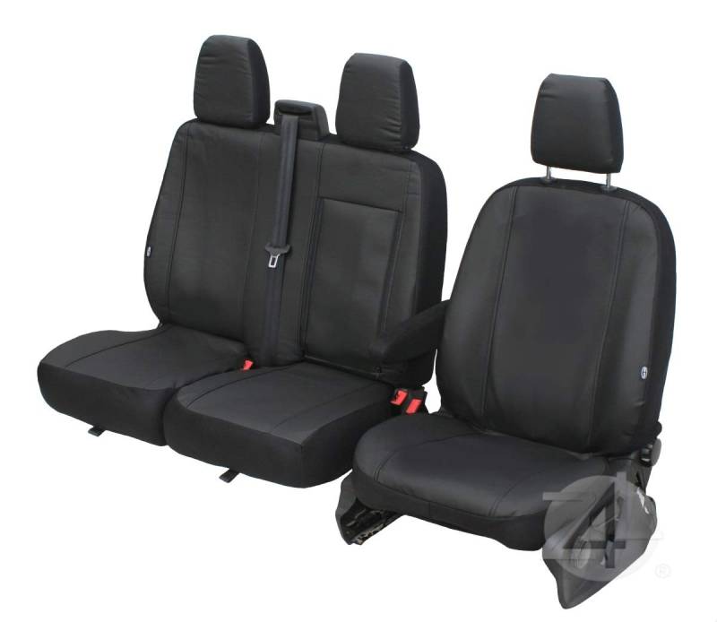 Z4L Sitzbezug VIP, Passgenau für VW Crafter ab 2017-2+1, Schwarz, Kunstleder, Bus, Fahrzeugsitzbezüge von Z4L