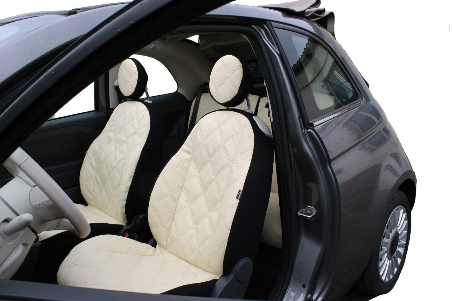 Sitzbezüge VIP Passgenau geeignet für FIAT 500 - BEIGE EIN Set von Z4L