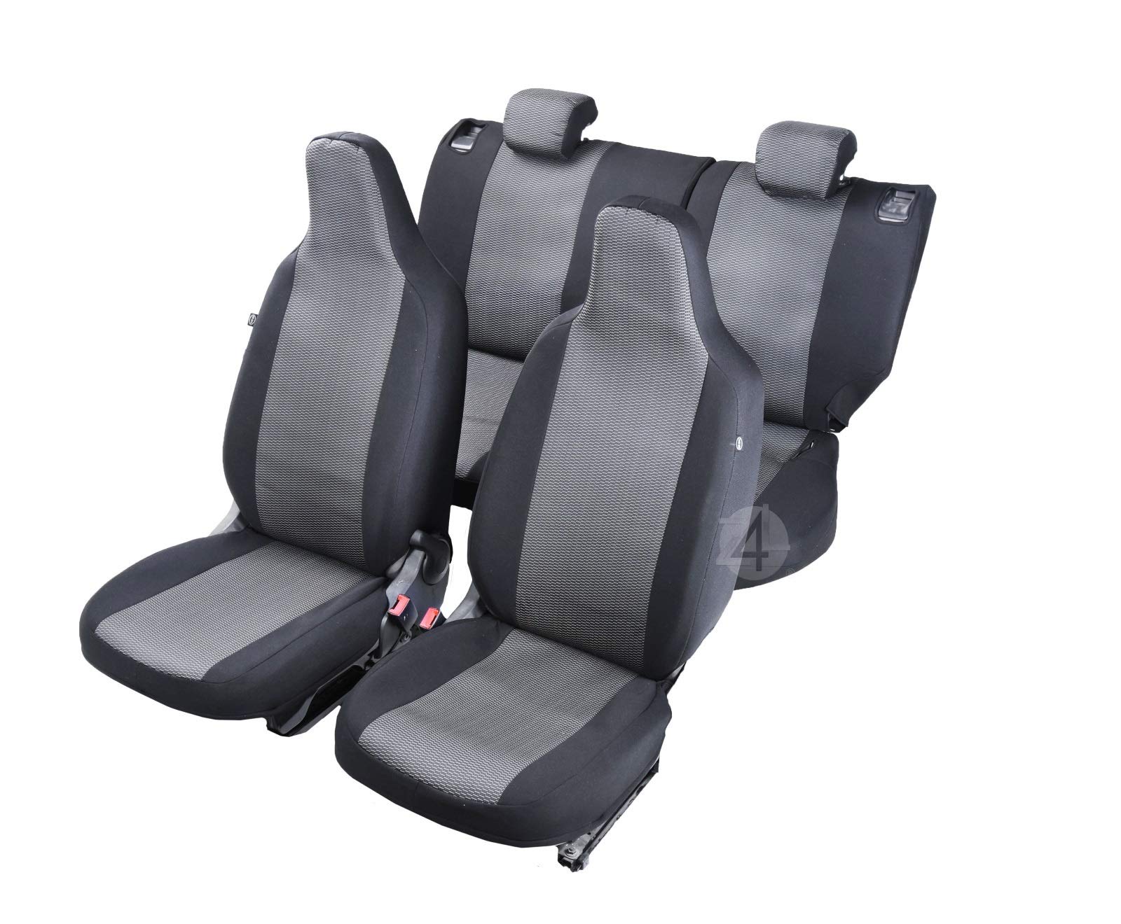 Sitzbezüge passgenau Hero geeignet für C1, Toyota Aygo II, Peugeot 108 Bj. ab 2014 - EIN Set ideal angepasst von Z4L