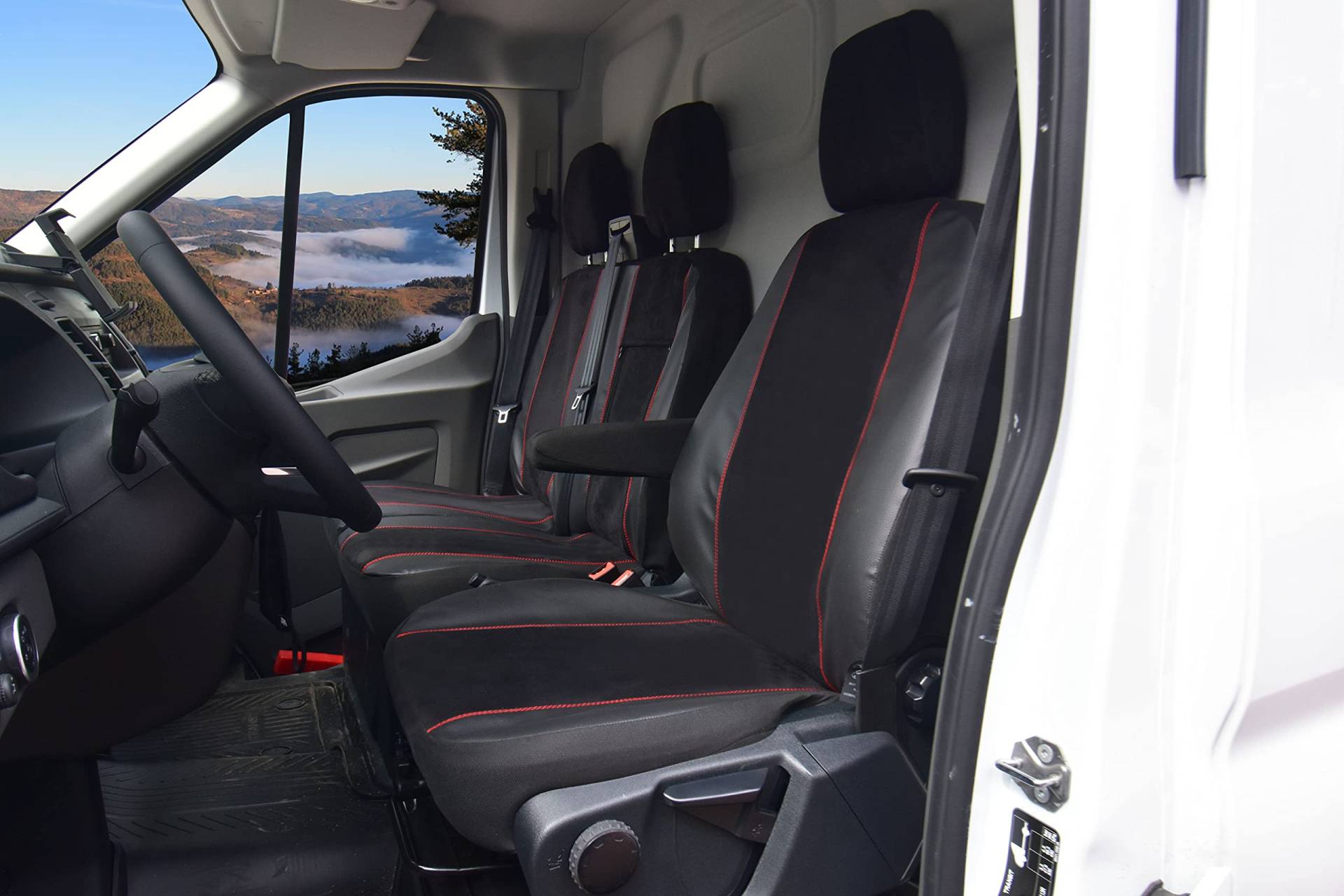 Sitzbezüge passgenau King geeignet für Ford Transit ab 2014/-20 - Kunstleder mit Stoff Sitzbezüge passgenau King geeignet für Ford Transit ab 2014/-20 - Kunstleder mit Stoff von Z4L