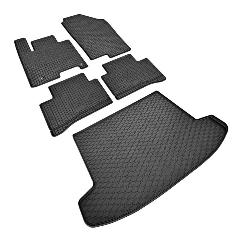 Stylisches Gummi- und Kofferraumwanne Set geeignet für Hyundai Tucson HEV ab 2021 - Schützen und Aufwerten in Einem. von Z4L