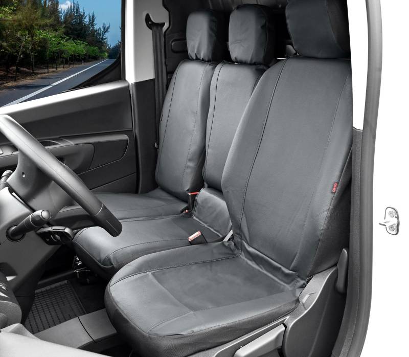 Z4L Kunstleder Sitzbezüge passgenau VIP Serie geeignet für Combo (ab 2019) Vorne (1 + 2 Sitze) - Auositzbezüge, Farbe Schwarz von Z4L