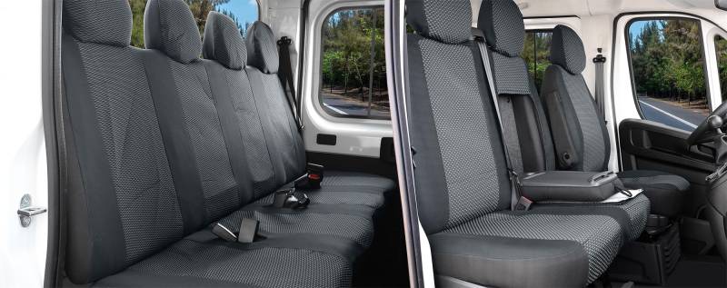 Z4L Maßgefertigte Sitzbezüge geeignet für Ducato ab 2006/2014 / 2022 - LUX - 7 Sitzer von Z4L