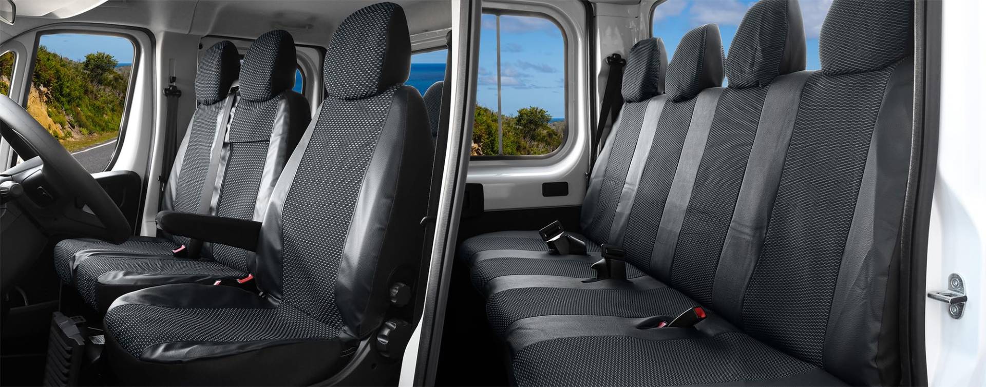Z4L Sitzbezüge Stoff mit Kunstleder geeignet für Ducato ab 2006-2014- 2022- für LKW - 7 Sitze - Perfekte Anpassung Z4L Sitzbezüge Stoff mit Kunstleder geeignet für Ducato ab 2006-2014- 2022- für LKW - 7 Sitze - Perfekte Anpassung von Z4L