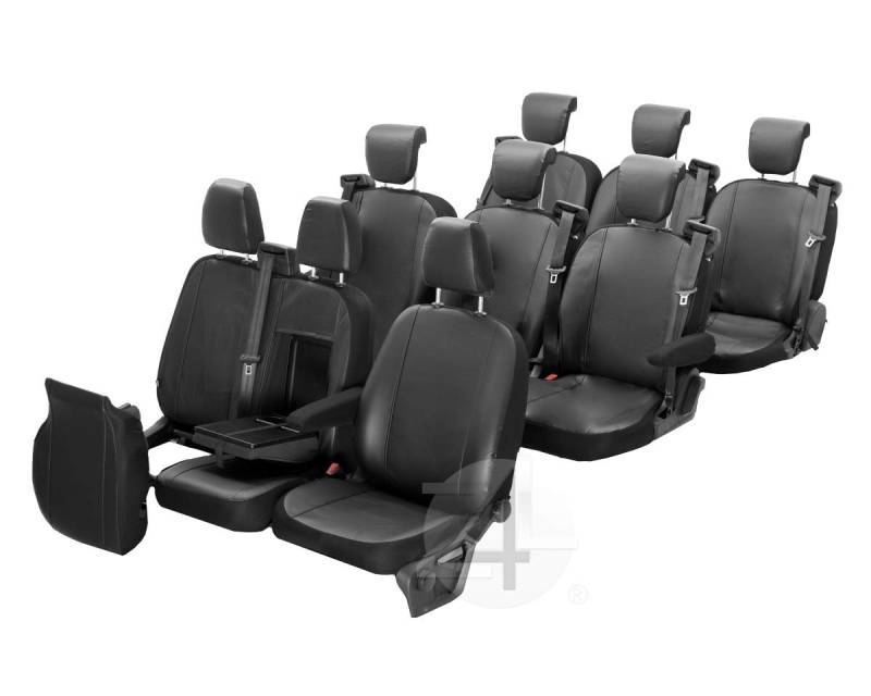 Z4L Sitzbezüge VIP Passgenau geeignet für Ford Transit Custom ab 2012-9 Sitze 01 von Z4L