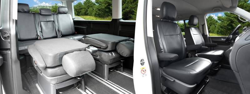 Z4L Sitzbezüge kompatibel mit T6.1 ab 2019 / T6 ab 2015 - Multivan - 7 Sitzer - Maßgefertigt, Hochwertig, Praktisch von Z4L