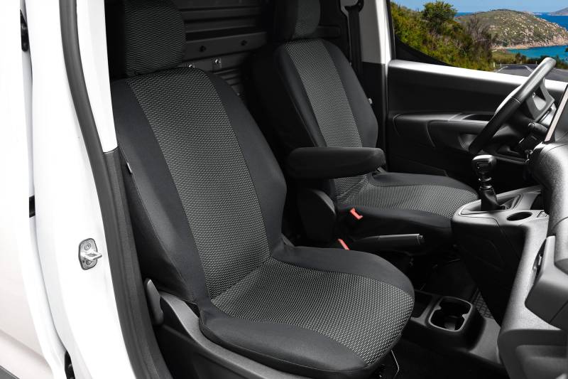 Z4L Stoff Sitzbezüge passgenau Hero Serie geeignet für Partner/Rifter (ab 2019) Vorne (1 + 1 Sitze) - Autositzbezüge, Farbe Dunkelgrau von Z4L