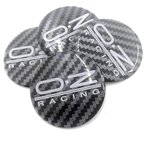 4 Stück Nabendeckel für OZ Racing 55 MM 62 MM, Auto Radnabendeckel Radnabenabdeckung Nabenkappen mit Logo, Wasserdicht Staubdicht Anti Rost Felgendeckel Zubehör,62mm von ZABEES