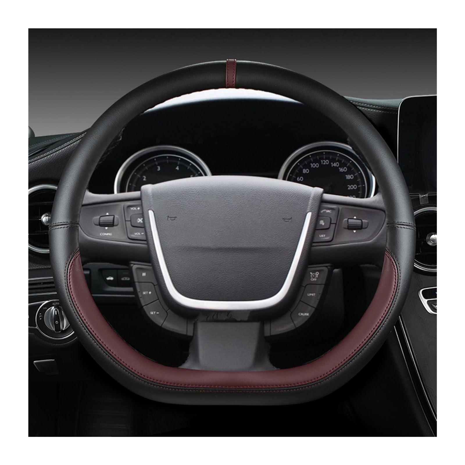 Lenkradbezug Für Peugeot 508 2011-2018 508 Für SW 2011-2018 Auto Lenkrad Abdeckung Auto Zubehör Autozubehör Innenraum (Farbe : WEINROT) von ZALTAS